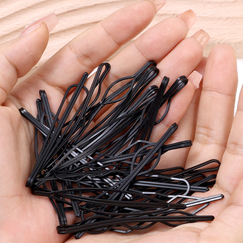 1/20 pçs feminino bb presilhas bobby pin metal preto grampos de cabelo snap bandana grampos de cabelo menina fix acessórios de estilo de cabelo