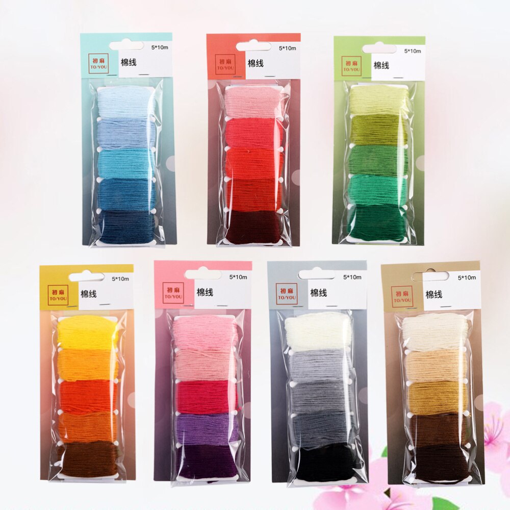 Hilo de punto de cruz de Color degradado, hilo de Cruz para bordar, Color amarillo