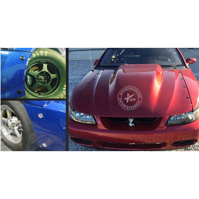 Push Button Billet Hood Pins Lock Clip Kit Engine Bonnets Lock Aluminum Car Quick Latch