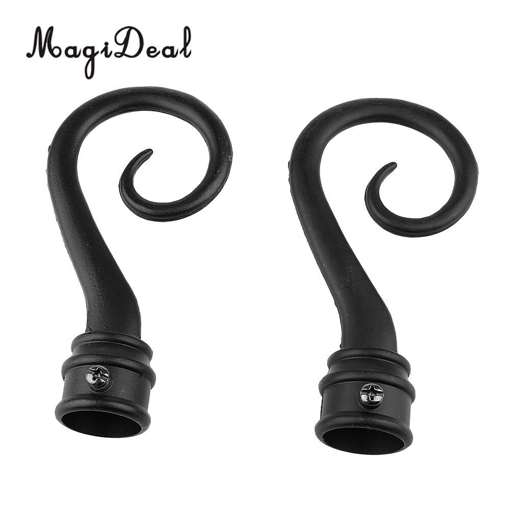 Par 22mm inre dia. draperi gardintavla stång stolpe gavlar gardin blind tillbehör finials för fönster dekoration , 3 stilar