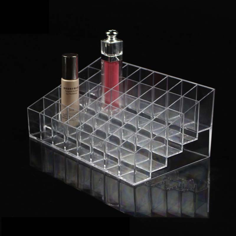 Clear Plastic 36/40 slot Up organizer Lipstick opbergdoos Cosmetische Opslag Lipgloss Organizer Houder Lipstick Display rack