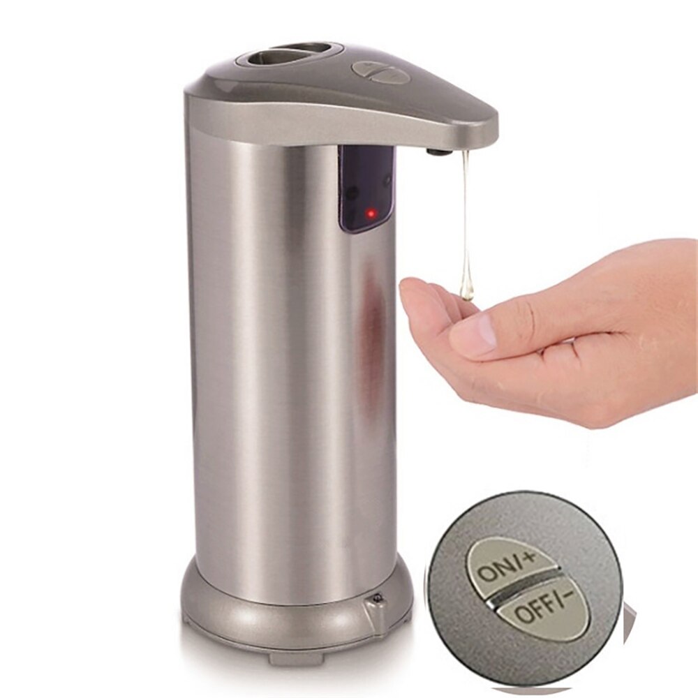 Edelstahl Automatische Seife Spender Infrarot Sensor Touchless Sanitizer Spender 250ml Für Schlecht Küche: 250ml A