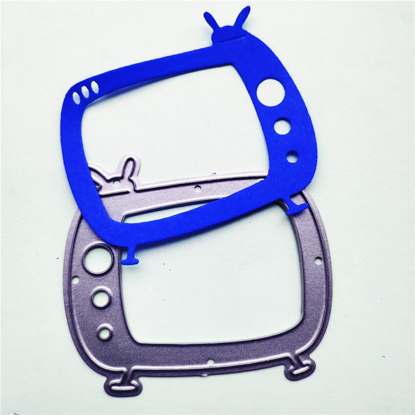 Metalen Tv Set Papier Stansen Sterft Voor Scrapbooking/Diy Kerst Bruiloft Halloween Pasen Kaart