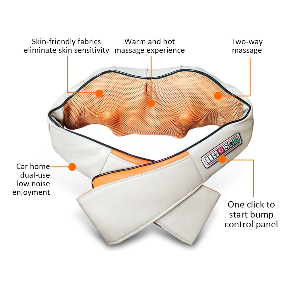 Masażer szyi szal Shiatsu urządzenie szyjki macicy urządzenie robić masażu na ramię samochodu relaksacja ludzkie szale symulacji