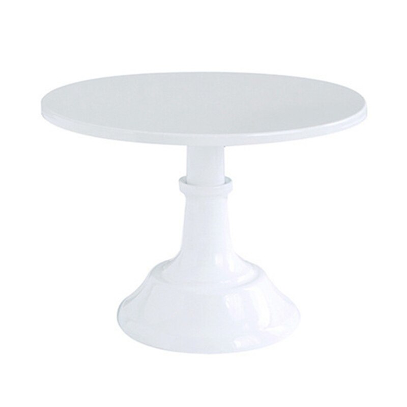 Metall järn kaka stativ rund piedestal efterrätt hållare cupcake display rack bakeware vit födelsedag bröllopsfest dekoration