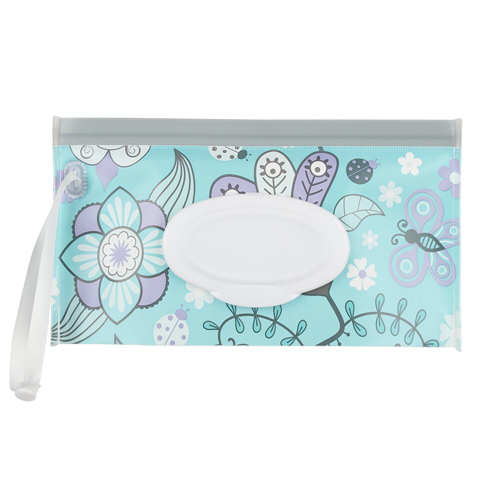 Nouvelles lingettes étui de transport embrayage propre lingettes humides sac cosmétique pochette facile à transporter Snap-Strap boîte à mouchoirs bébé poussette accessoires: 11