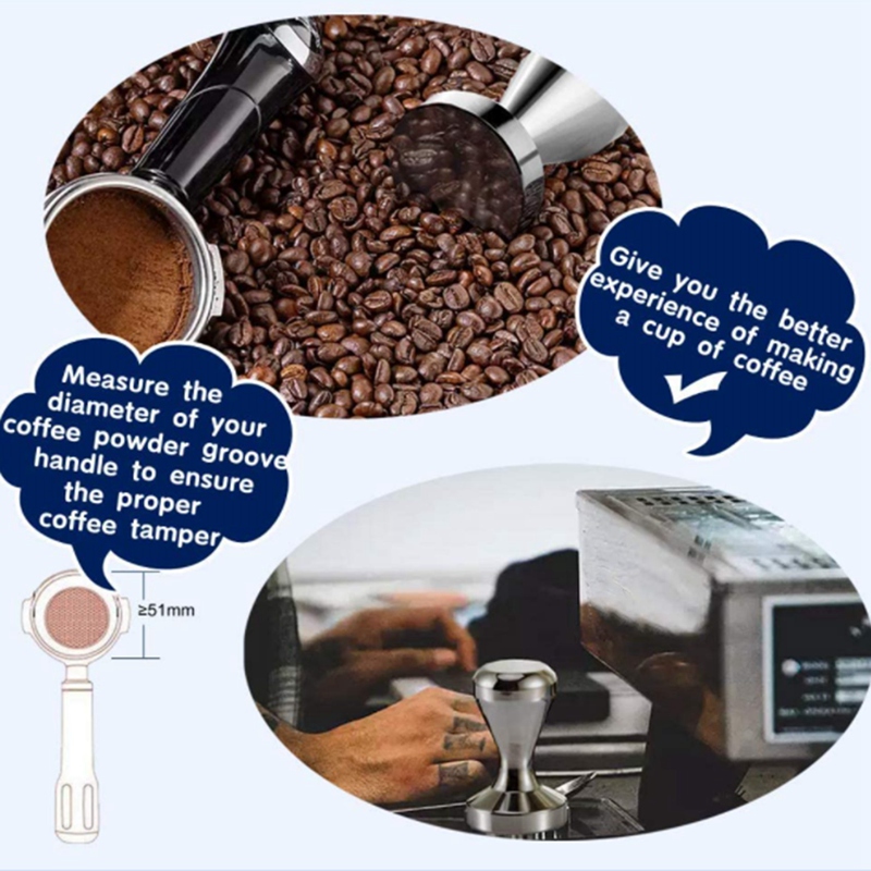 Stainless Steel Coffee Tamper Barista Espresso Tamper Base Coffee Bean Press