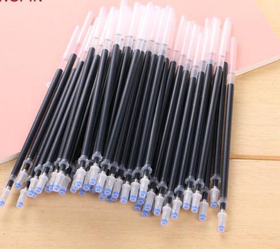20 pcs/lot Gel Pen Refill 0.5mm Red Blue Black Signature Ink Refills Office School Stationery Writing Supplies: Black