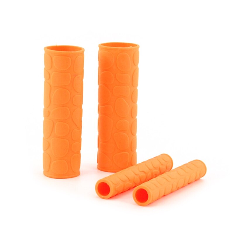 2 Pairs Silikon Hülse Bremshebel Schutz Abdeckung für Rennrad Weiche Gummi BarHandle Abdeckung Motorrad Griffe: Orange