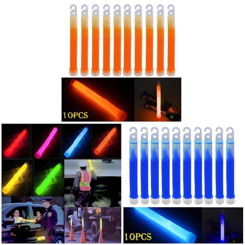 Barra luminosa de 6 pulgadas para productos químicos, barra de luz multicolor para decoración de emergencia, acampada, fiestas, clubes, suministros químicos fluorescentes, 10 unids/lote