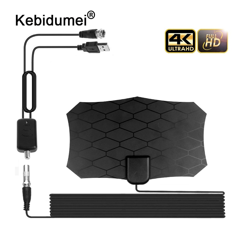 Kebidumei 80 Mijl 4K Digitale Hdtv Indoor Tv Antenne 3M Kabel Met Versterker Signaal Booster Tv Antena Hd tv Antennes Antenne