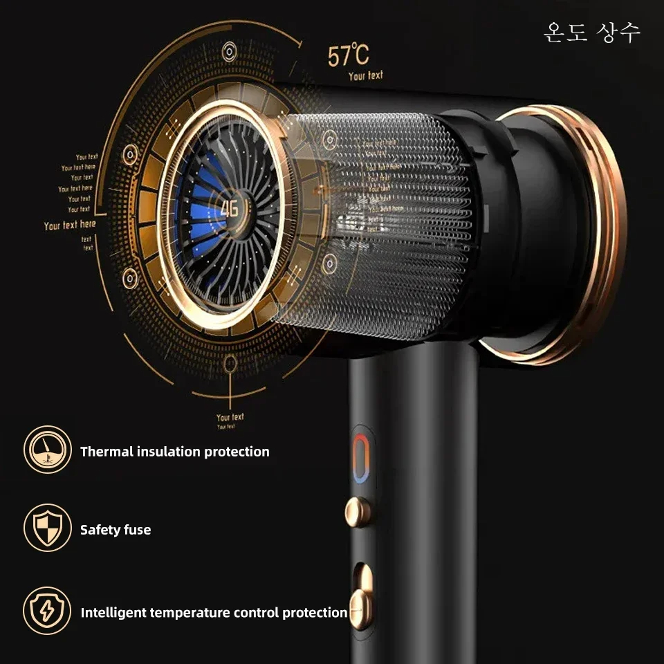 F33 t821 secador de cabelo profissional vento quente e frio escova de ar secador de cabelo negativo lonic forte powerdryer ferramenta salão de beleza 2400w