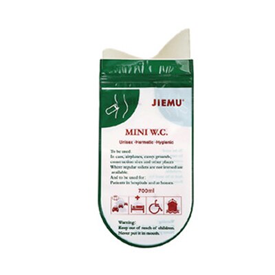 Disposable Urinal Bag - 31x13.6x31cm - Portable Travel Accessory - Emergency Pee Bag for Men, Women, Kids: Green