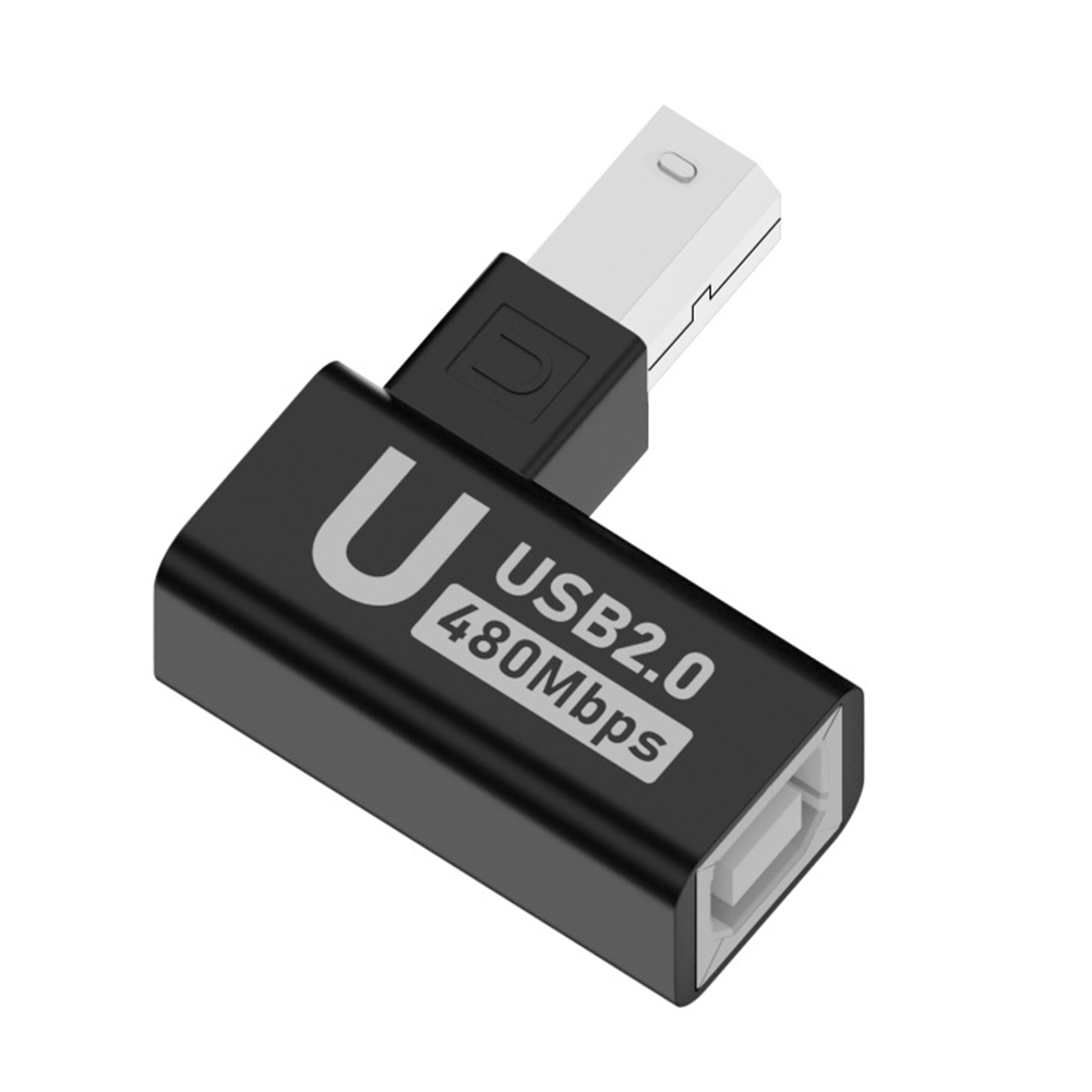 Adaptateur d'imprimante USB 2.0, USB 2.0 mâle vers femelle, résistant à 90 degrés, convertisseur de prise d'extension pour EAU d'imprimante: Orange