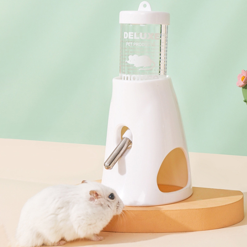 Kleine Ebene Kunststoff Wasser Flasche mit Ständer Halfter 2,7 unzen Kein Tropf Waterer für Hamster Guinea Schwein Kaninchen für Glas Panzer