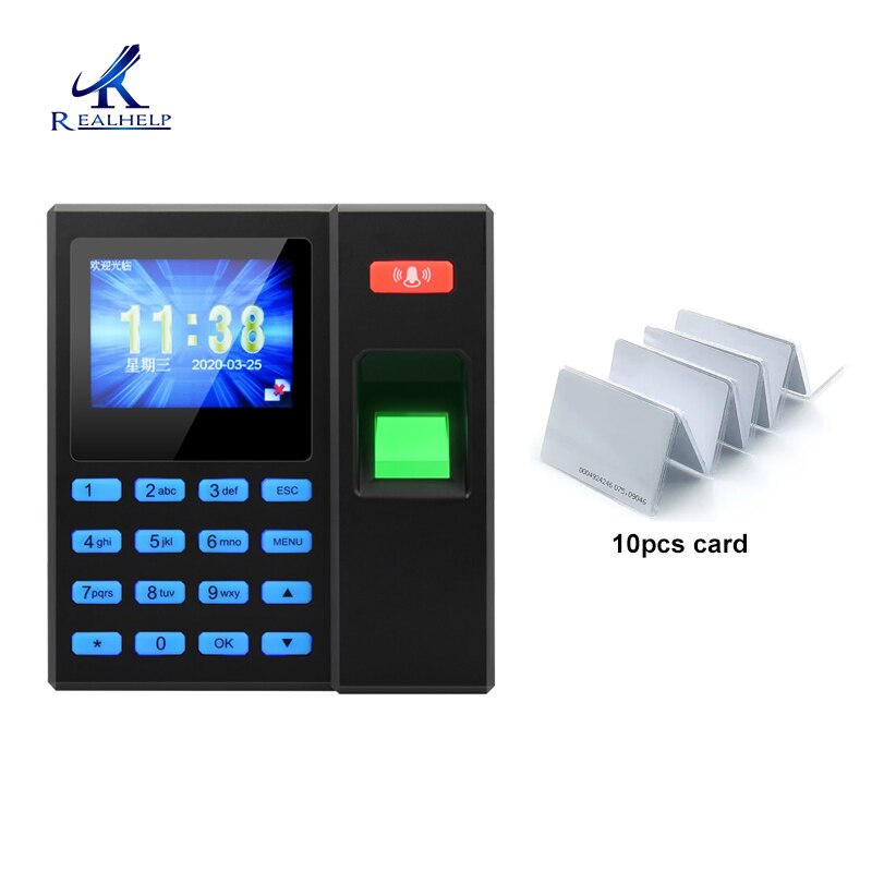 Fingerprint Entry RFID Access Control System Kit 180KG Magnetic Door Lock Keypad Office RFID Entry System 5A Power Supply: Machine 10 card