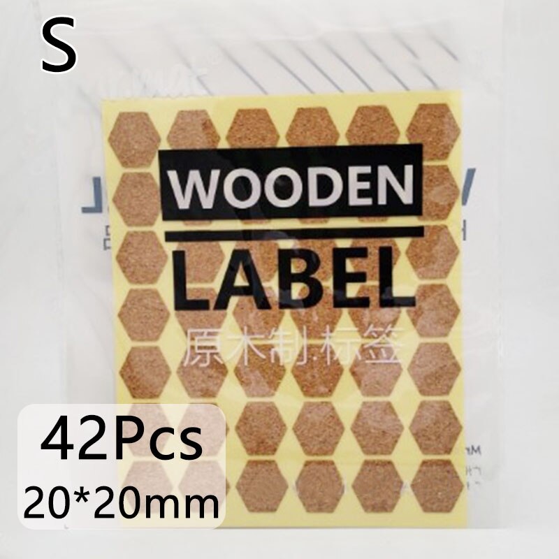 1Sets Wooden Labels Sticker Craft Kitchen Bottle Jars Organizer Labels Sticker Packaging Sealing Label Album Adhesive Sticker: S