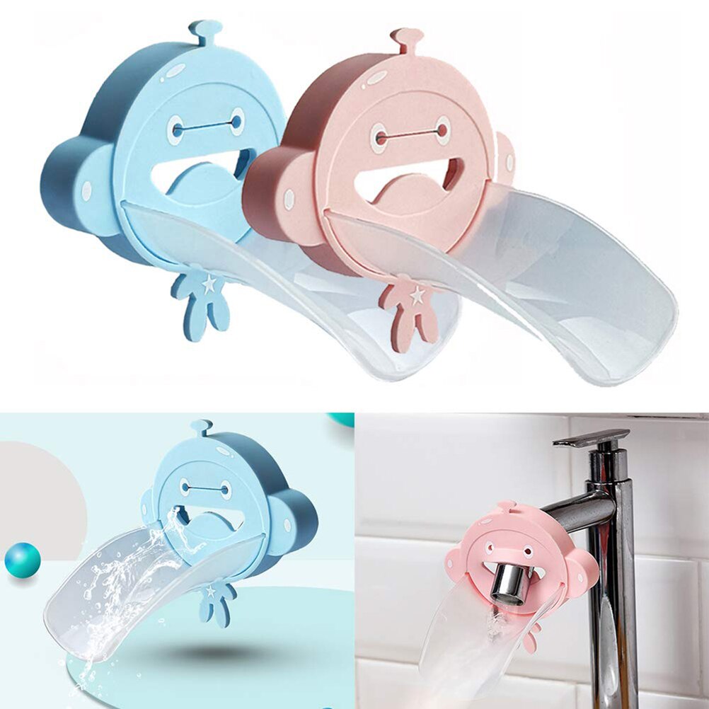 Kids Bathroom Faucet Extender Cartoon Kids Baby Wash-Hand Faucet Extension Bathroom Kitchen Accessories