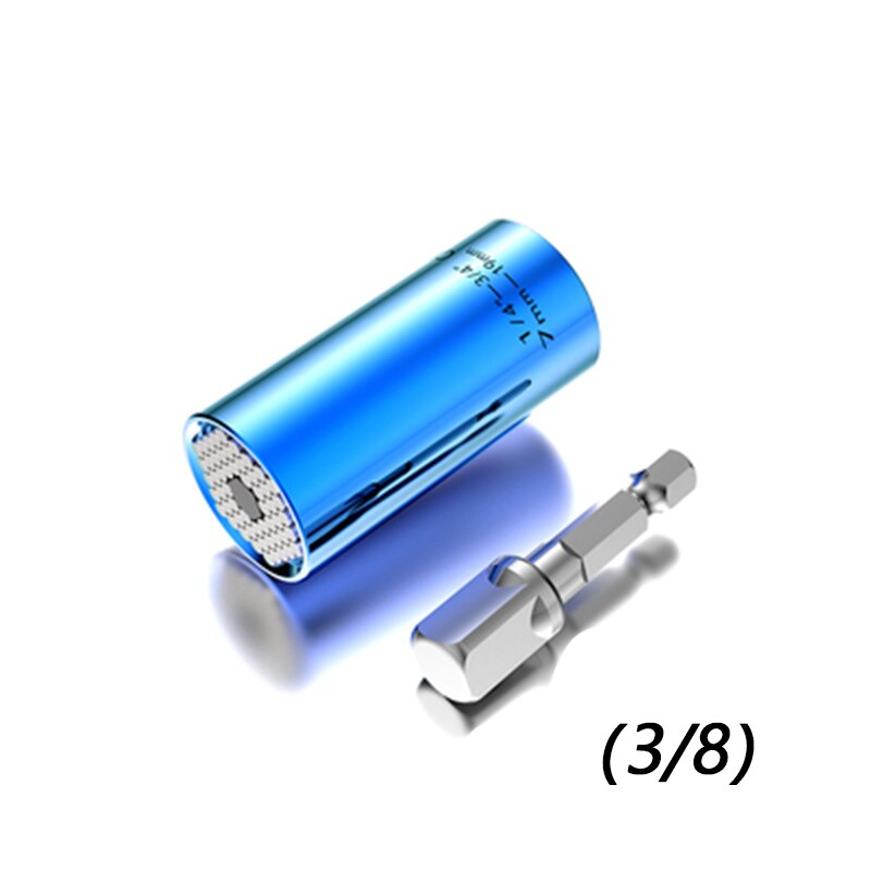 1PC 7-19mm clé magique poignée Multi fonction universel cliquet prise puissance perceuse adaptateur voiture outils à main Kit de réparation: Foncé Rouge