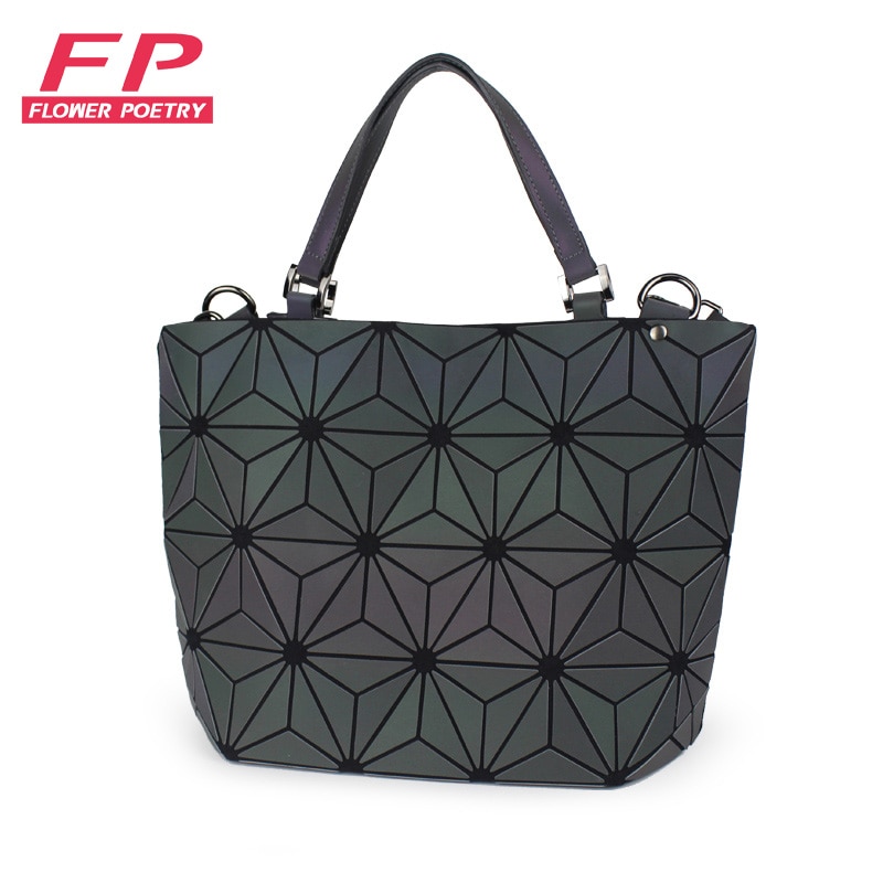 Blumen Poesie Frauen Bao Tasche Neue Geometrie Pailletten Spiegel Saser Einfachen Klapp Taschen Leucht Handtasche Frauen lässig Tote Bao Tasche