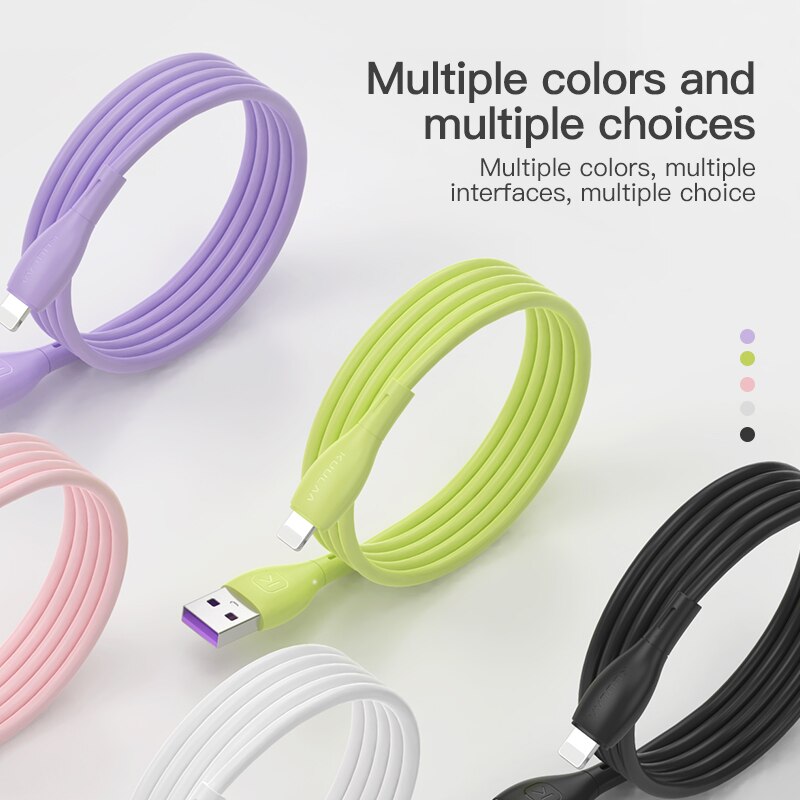 Kuulaa Vloeibare Siliconen Kabel Voor Iphone 11 Pro Max X Xr Xs 8 7 6 6S 5 5S se Ipad Opladen Charger Cord Draad Voor Iphone Kabel