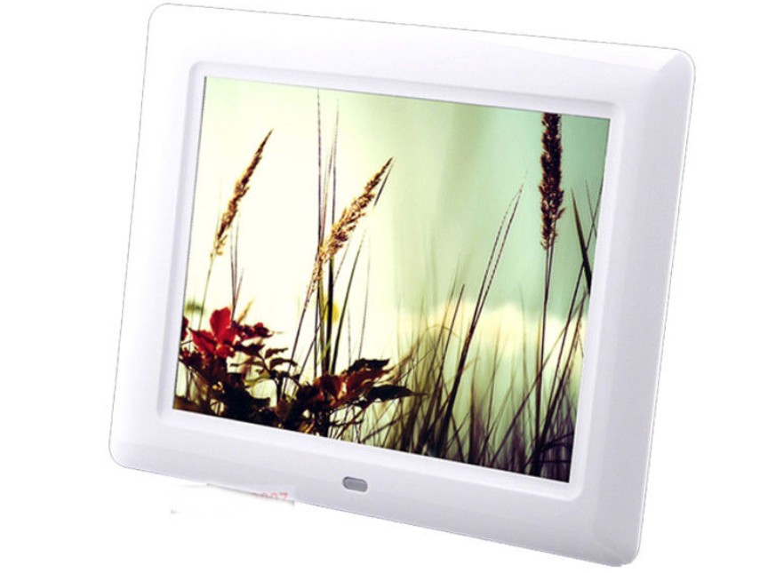 , Neue 8 zoll LCD TFT Multifunktions Bild Digitaler Foto Rahmen mit MP3/MP4 Spieler: weiß / UK Stecker