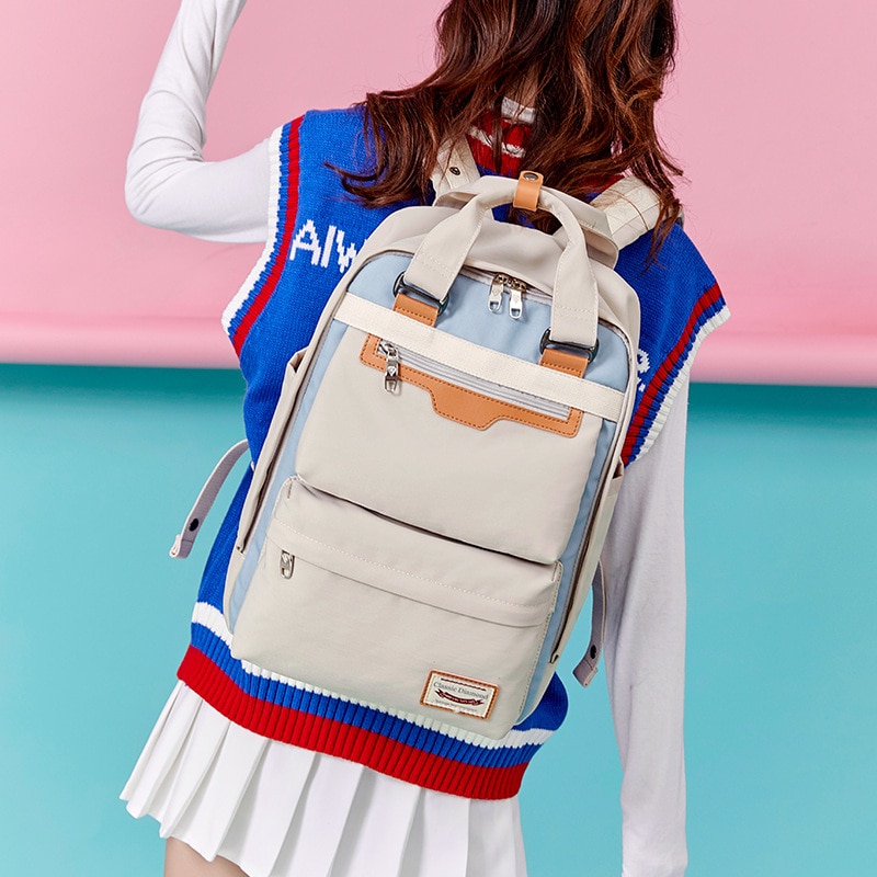 Piger campus rygsække vandtæt nylon børn rygsæk til mellemskoleelever rejser rygsække børn skoletasker kvinder tasker