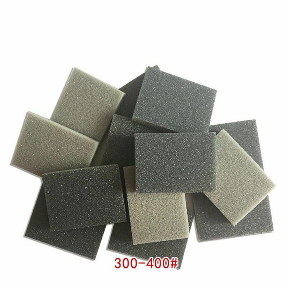 10 stücke Schleifpapier Schwamm Pads Schaum Schleif Block Nass Trocken Karosserie Fein Grob Streugut Beste Adsorption Wasserdichte Polieren Pad