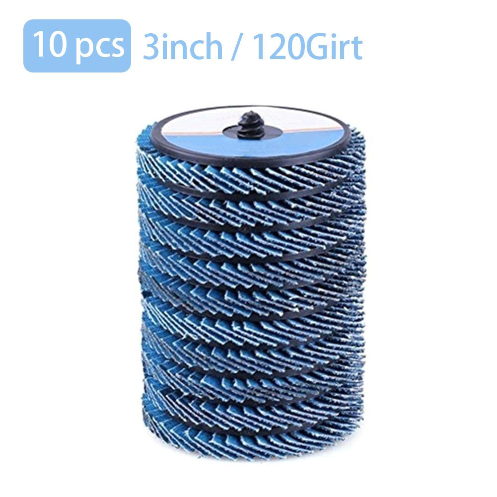 10PCS 2/3 Inch 40/60/80/120 Grit Roll Lock Flap Disc Grinding Sanding Wheel High Density Zirconia Alumina #35: 3inch 120Girt