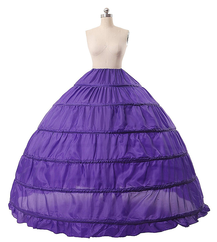 Borde de encaje 6 aro enagua bola vestido boda Vestido 110cm diámetro de la ropa interior de boda crinolina Accesorios