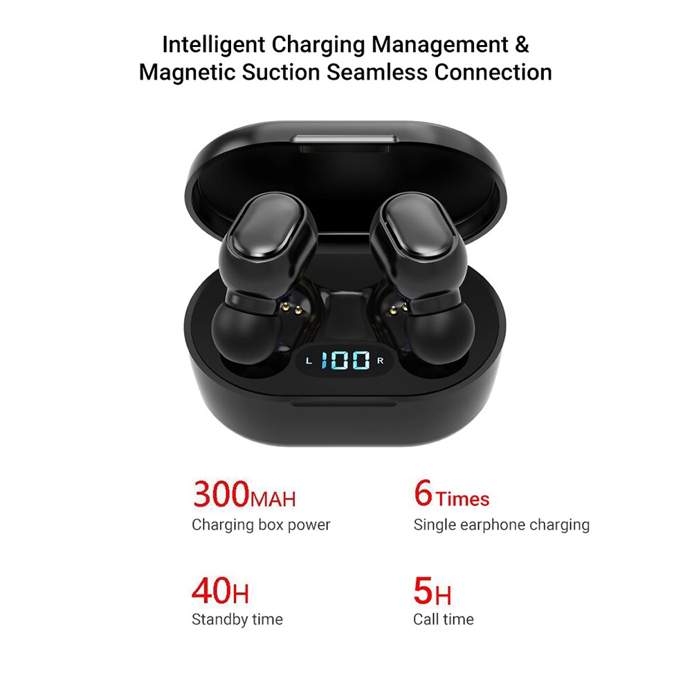 E7S TWS Bluetooth earphone True Wireless Headphones 5.0 Earbuds Wireless Portable Mini Bass HIFI Sound Stereo Sport Headset