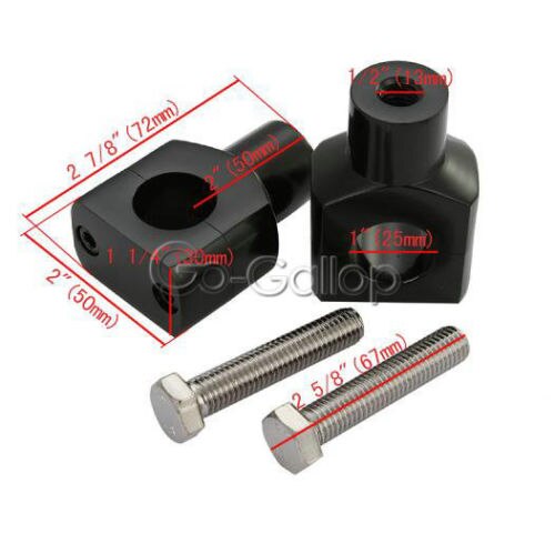 Shorty 1 "Black Stuur Risers Clamp Voor Suzuki Boulevard Intruder Vs Vl 700 750 800 1400 1500/Kawasaki vn 900 1500 1600 1700