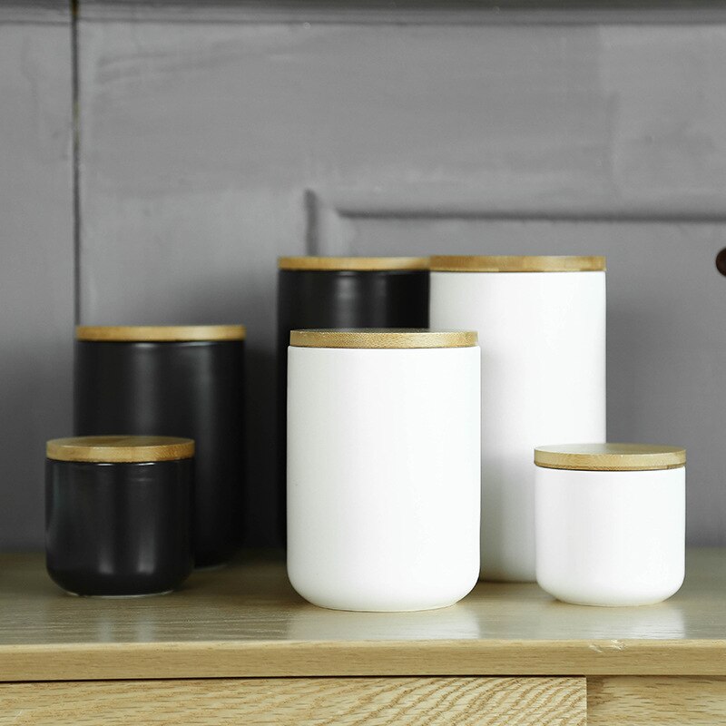 nordisch Keramik Luftdichten Dosen Kaffee Tee mit Deckel Haushalt Lebensmittel Lagerung Boxen Gläser Küche Kleine Lagerung Dosen