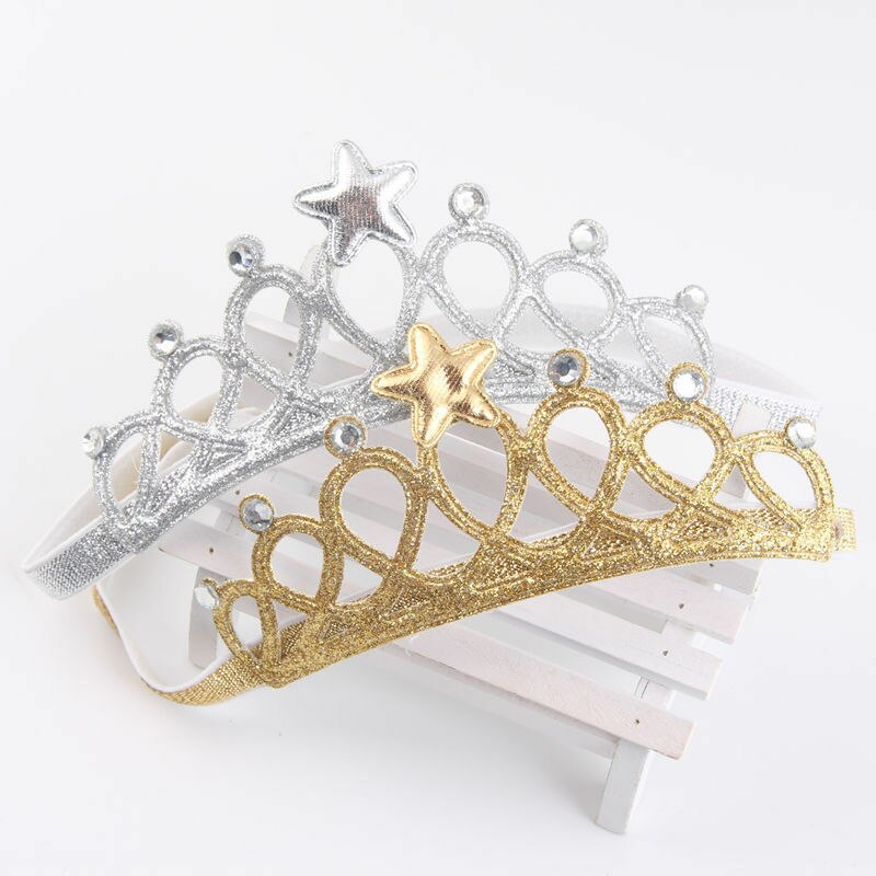 Glittering Crown Cute Baby Headband Girls Hair Band Head Wrape Infant Hair Accessories Princess Tiara Headband