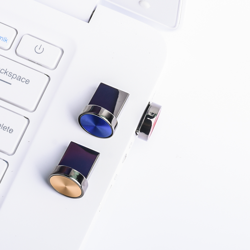 Mini pulsante in metallo chiavette USB 128GB Memory stick blu 64GB Fashion Water Proof Pen drive 32GB disco di archiviazione Mobile 16GB