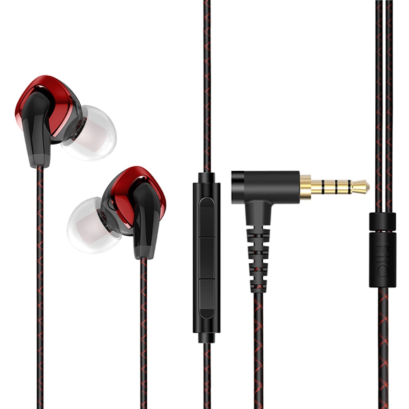 FIIO F3 Dynamische HIFI In-Ear Monitors Oortelefoon met Microfoon voor XIAOMI HUAWEI mobiele telefoon