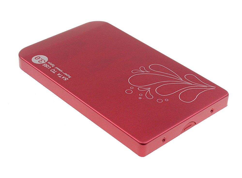 2.5 "Usb 3.0 Sata Hdd Case Brand Metal Aluminium Box Hard Drive Disk Sata Externe USB3.0 2.5 Inch opslag Behuizing: Red