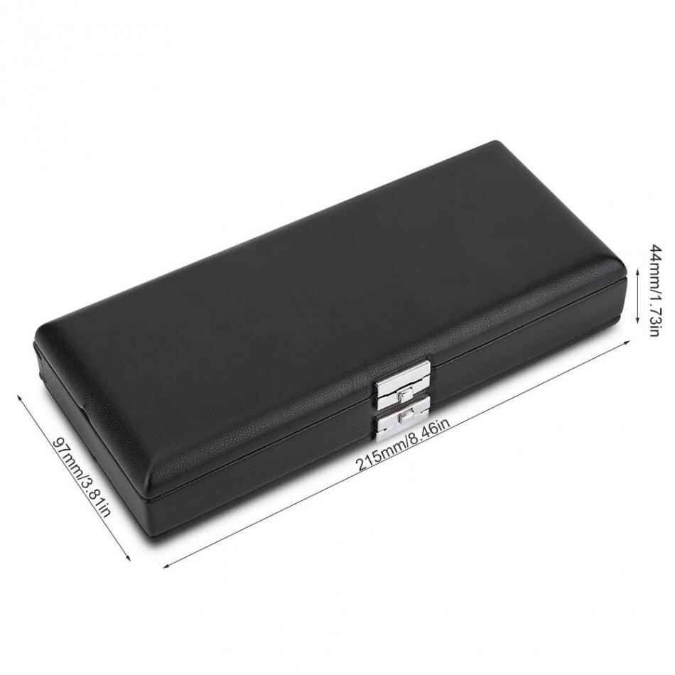 Oboe Reed Case - 40 Reeds - 2 Layers - Wood & PU Leather Holder - Storage Box