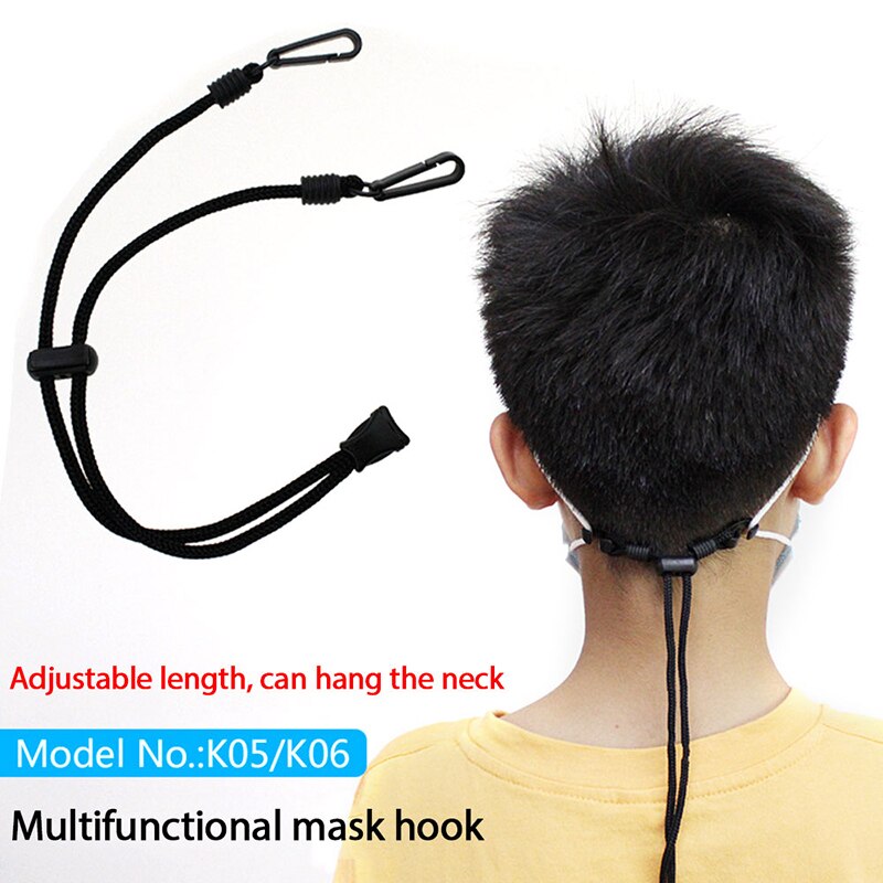Multifunction Mask Hook Lengthen Adjustable Rope Hang A Neck Mask Rope Loss Prevention Anti-strangulation Office Storage Cabinet