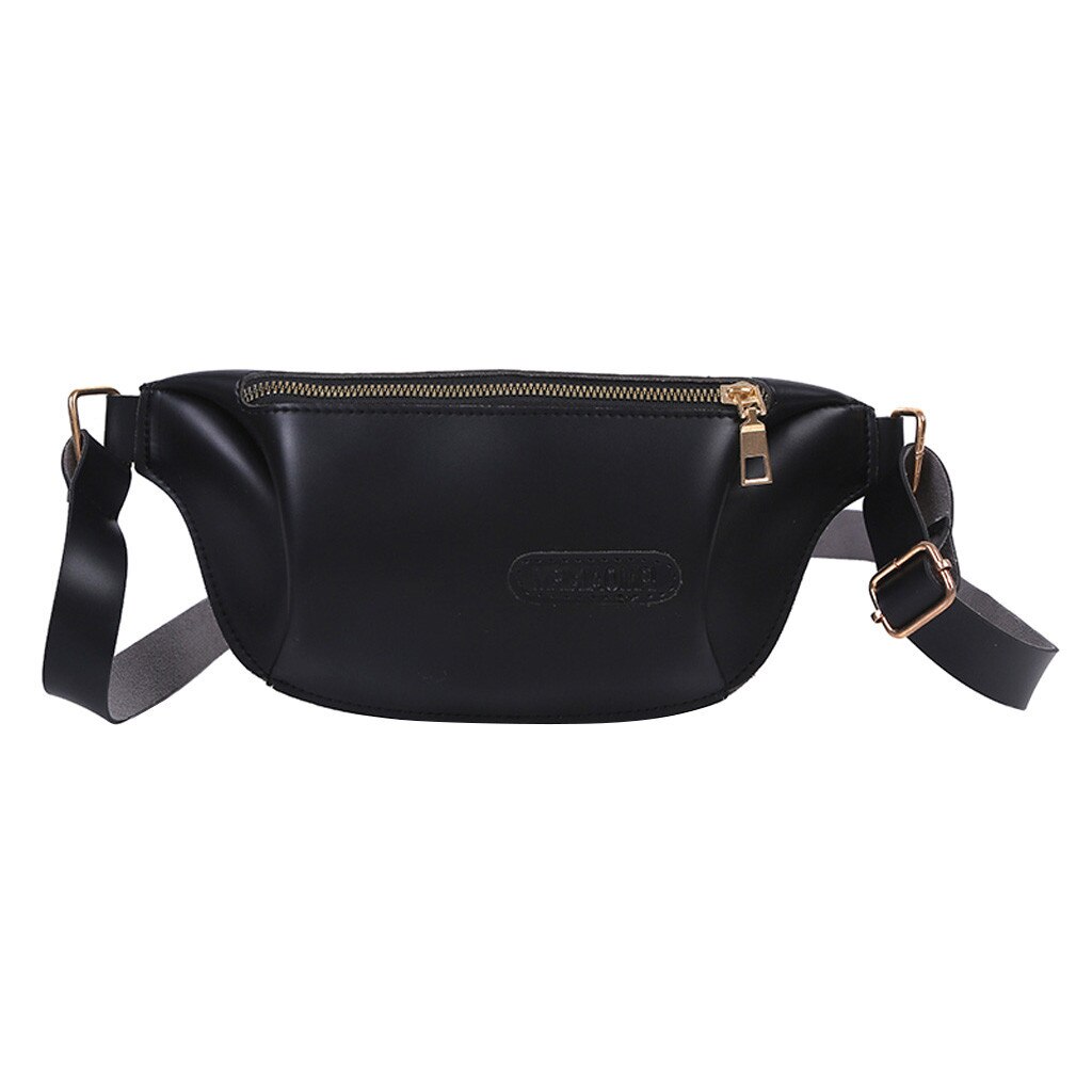 Vrouwen Taille Zakken Handtas Sport Borst Zak Taille Waterdichte Heuptas Schoudertas Rits Zakken Purse Sac Een Hoofd femme #20: Black