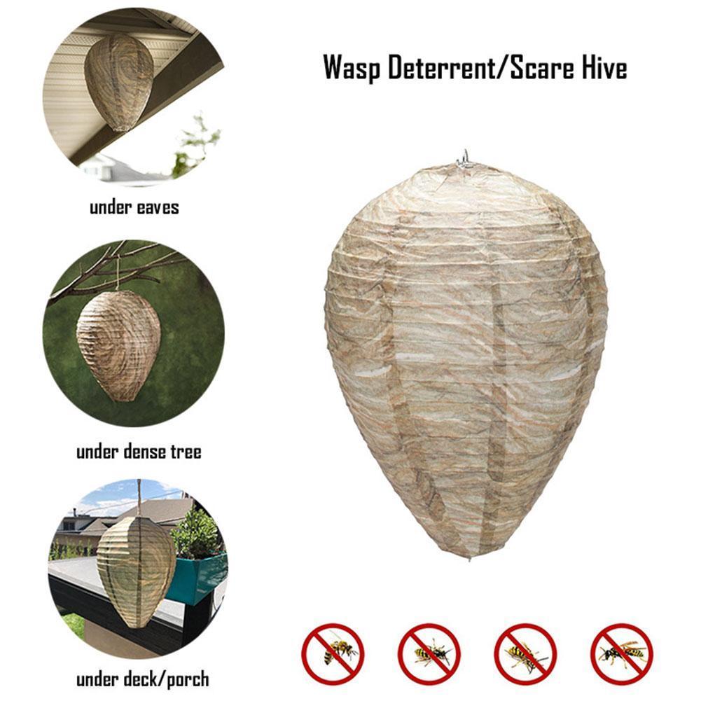 Colmena de imitación impermeable, jaula de abeja de Protección Ambiental eficiente colgante de tela de vórtice, linterna de papel, alrededor de 28x22cm