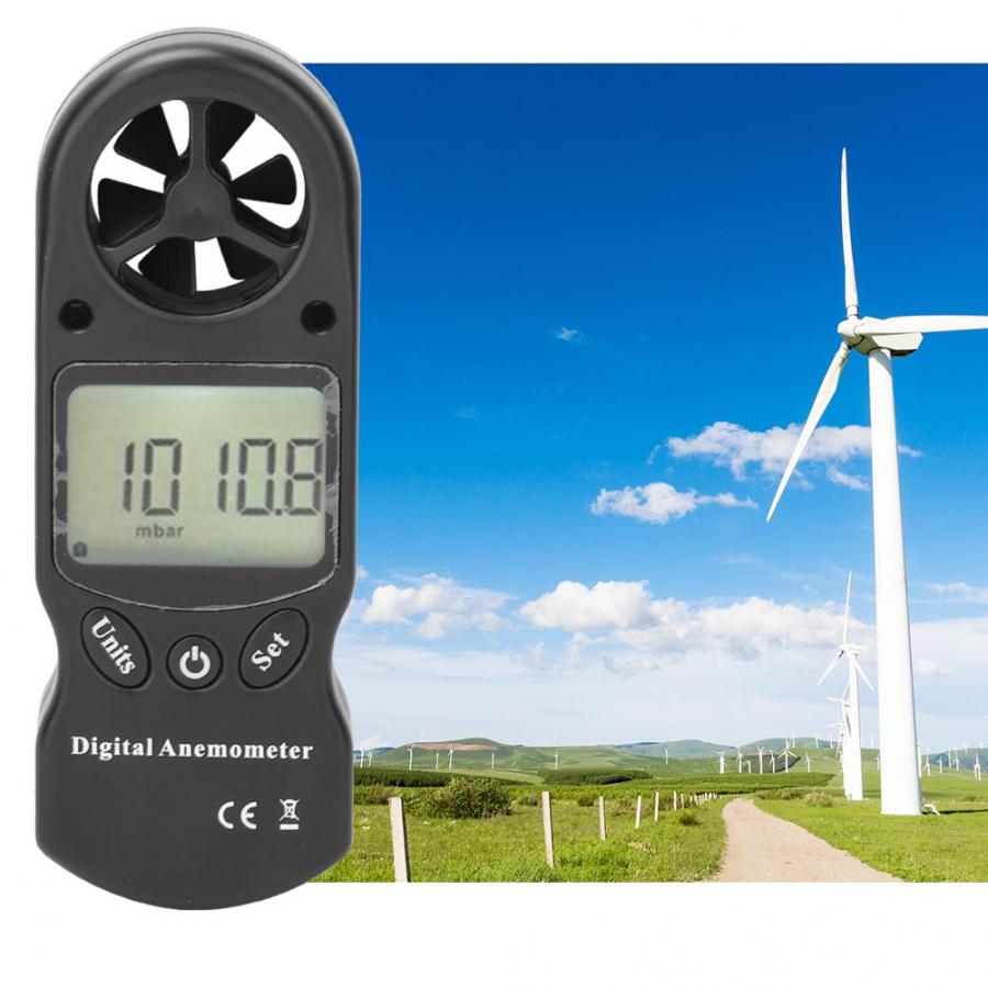 8-in-1 Meerdere Funcitional Draagbare Digitale Anemometer Handheld Wind Meter Outdoor Anemometer
