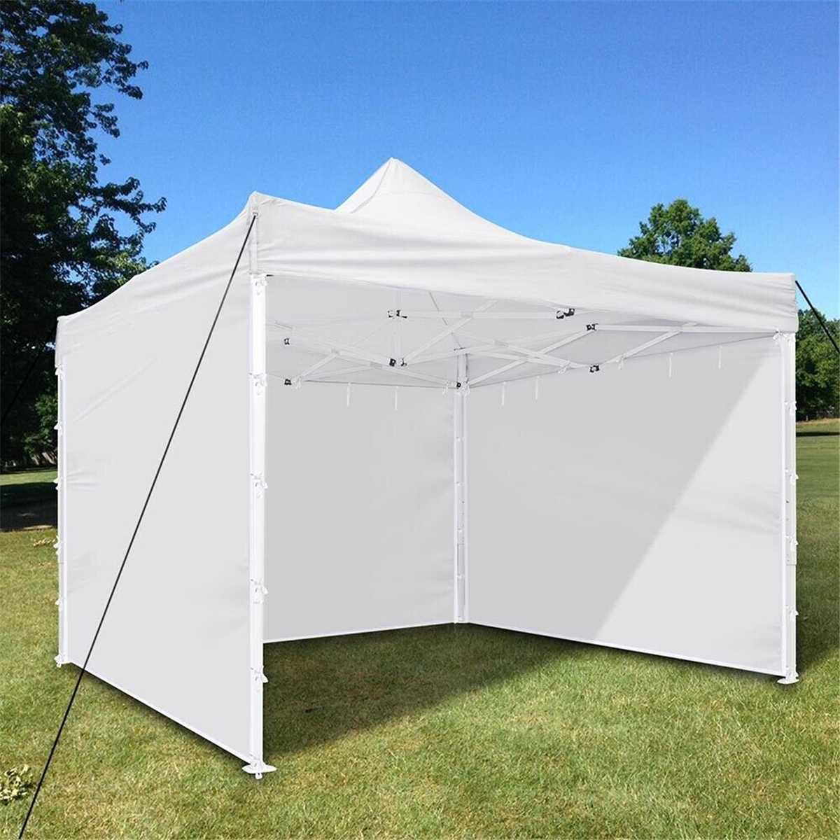 3x3m Oxford Cloth Party Tent Side Walls Waterproof Garden Patio Outdoor Canopy Sun Wall Sunshade Shelter Tarp Sidewall Sunshade: White