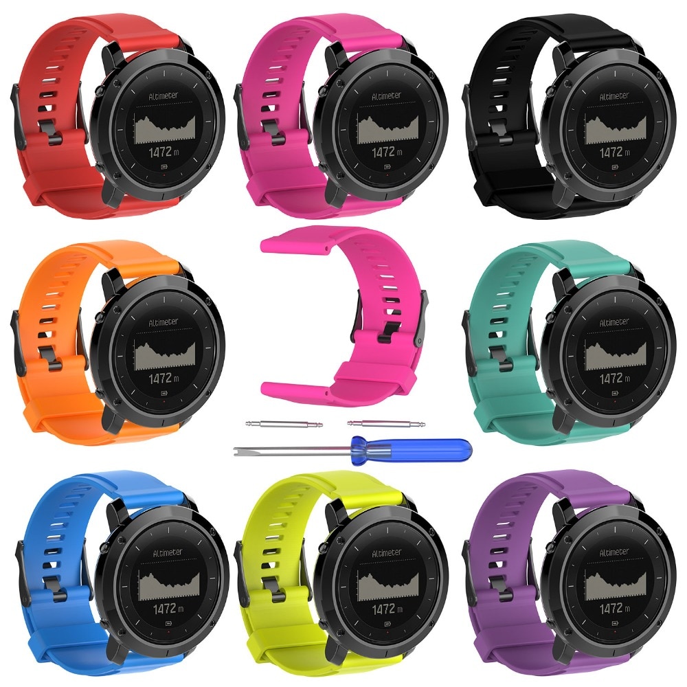 Bracelet de montre de sport pour suunto traverse, bracelet de rechange en caoutchouc, bracelet d'extérieur, accessoires de montre