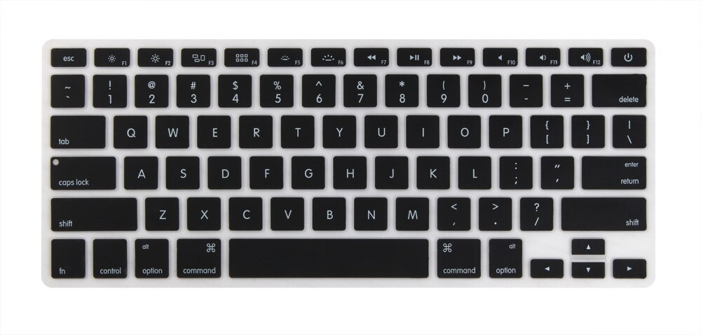 English US Enter keyboard Cover for Mid -Mid MacBook Pro 13 15 inch Retina/CD ROM A1502 A1425 A1278 A1398 A1286: Black