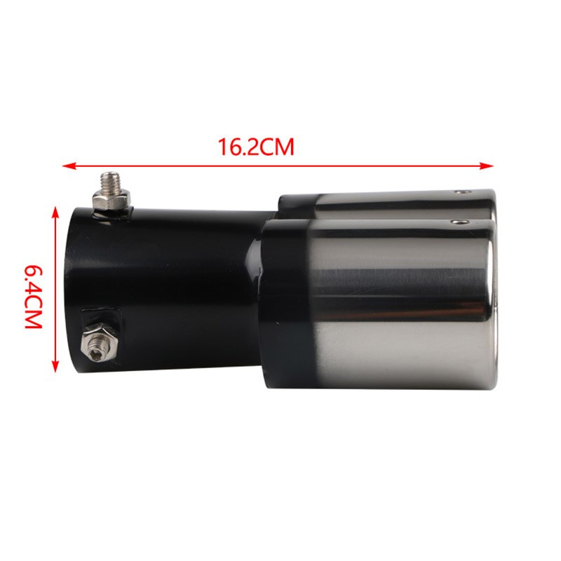 Car Stainless Steel Exhaust Trim Tip Double Muffler Pipe Tail Universal Fit