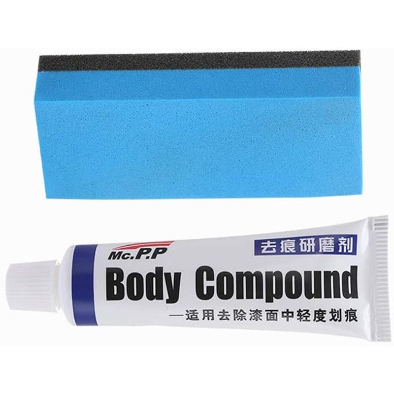 Dissolvant de rayures et de tourbillon pour voiture, outil de réparation des rayures automobiles, cire de polissage, accessoires de voiture, 2 pièces: Default Title