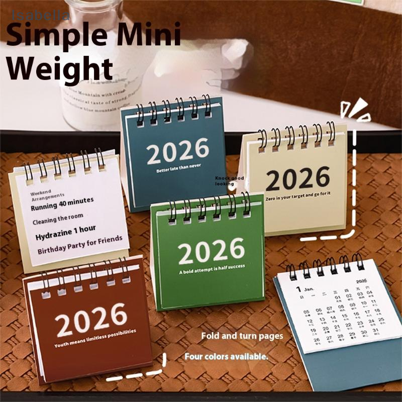 ★★★ Simple Desk Calendar Mini Portable Calendar Desktop Ornament Plan Small Desk Calendar