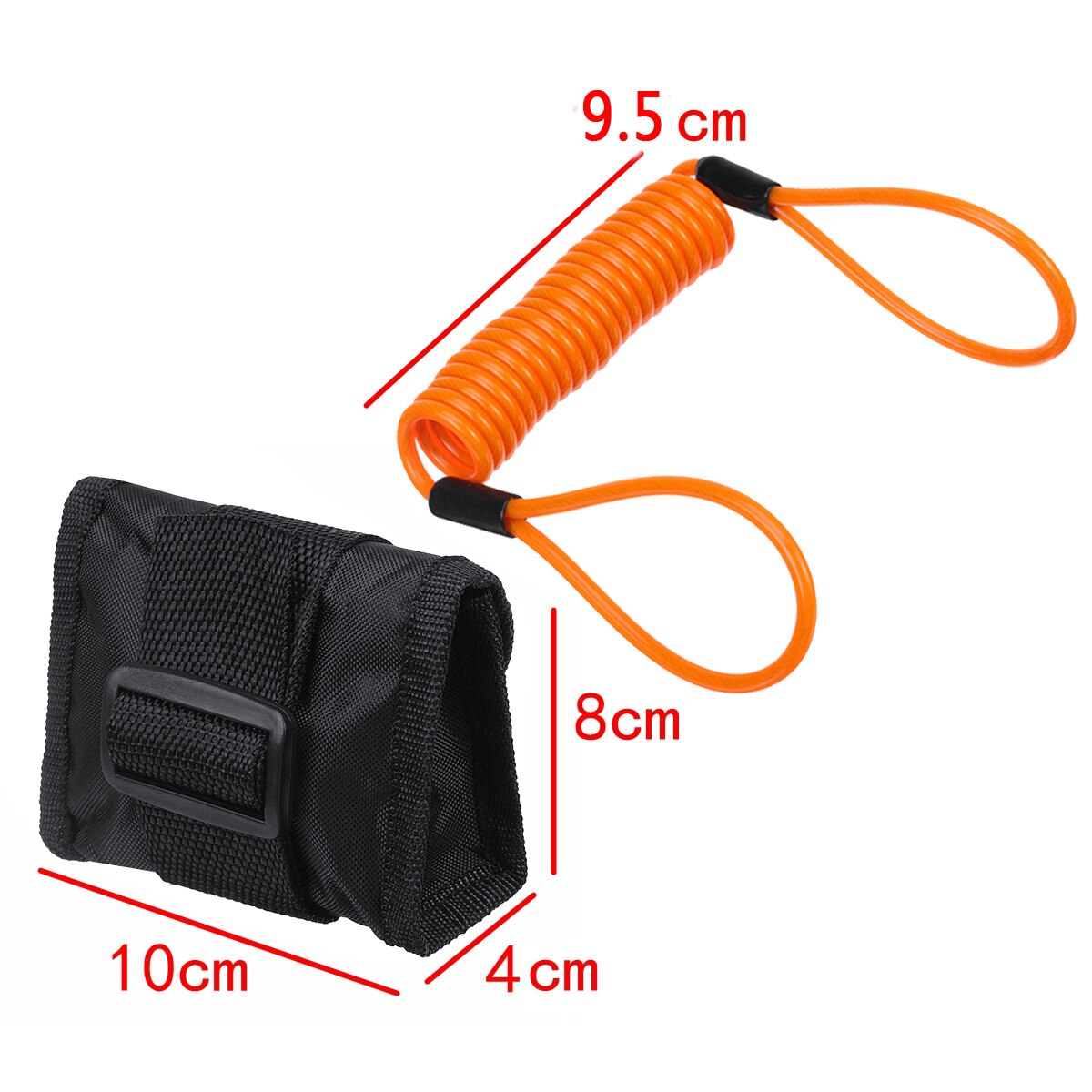 2m/6ft Metal Motorcycle Scooter Security Anti-theft Wheel Disc Brake Lock Alarm Kit Reminder Cable Alarm Lock Bike Brake Bag