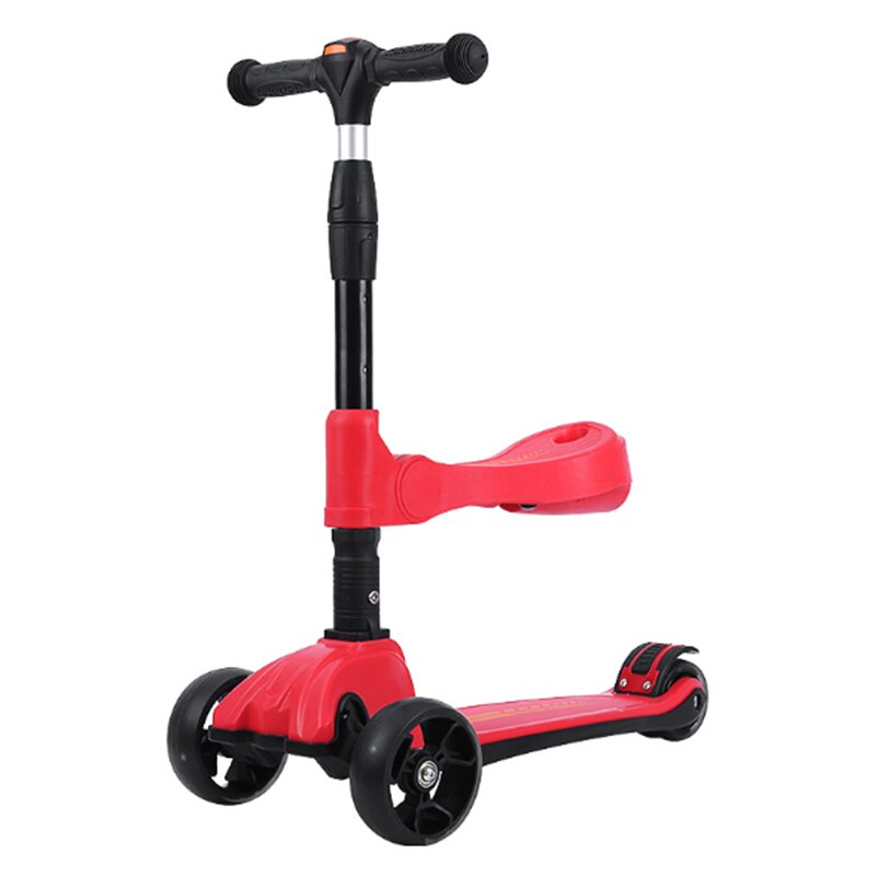 Hoverboard E Skate Elettrici per I Bambini Musica Spray 3 Ruota T-bar Regolabile Equitazione Calcio Hoverboard E Skate Elettrici Pieghevole di Musica di Bluetooth LED DELL'UNITÀ di elaborazione Lampeggiante: Red